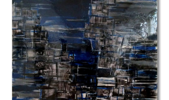 Caro Jost 卡蘿・傑斯特｜TEN MEN｜200 x 160 x 7cm｜2010-2015｜Epoxy resin, oil, collage of film stills, Streetprint on canvas, New York_ Munich